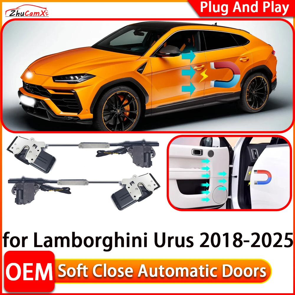 ZhuCamX for Lamborghini Urus 2018-2025 Car Automatic Electric Soft Close Door Closer Power Closing Door Comfort Closing System