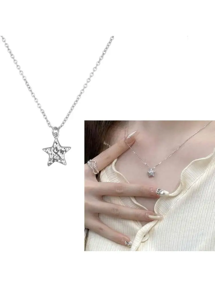 Star Pendant Necklaces Elegant Star Pendant Choker Y2k Star Neck Jewelry Alloy Material Perfect for Women Girls