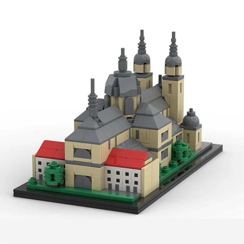 중세 성 모델 MOC 빌딩 블록 빈티지 교회 건축 모듈형 기술 선물 휴일 조립 어린이 장난감