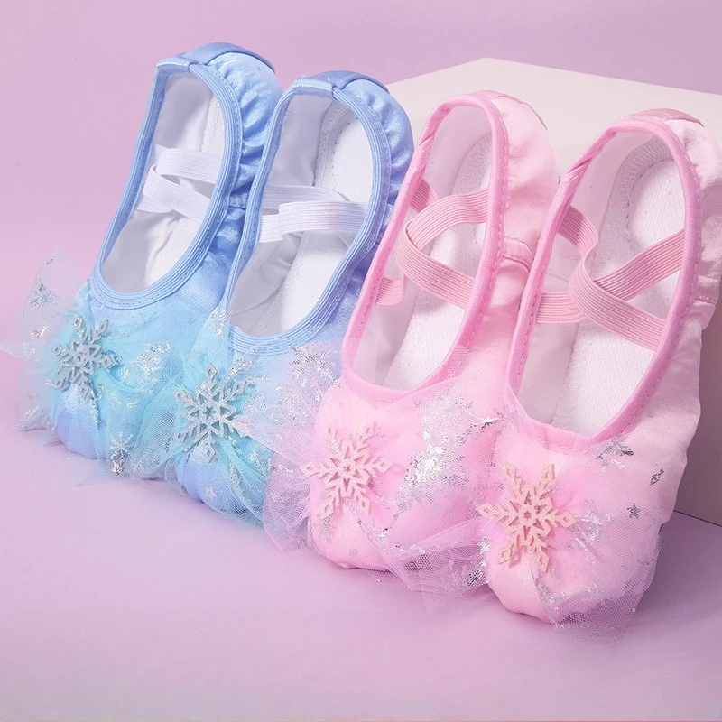 Lovely Princess Dance Soft Soled Ballet Shoes Children Girls Cat Claw Chinese Ballerina Exercises Shoes for Yoga Gymnastics