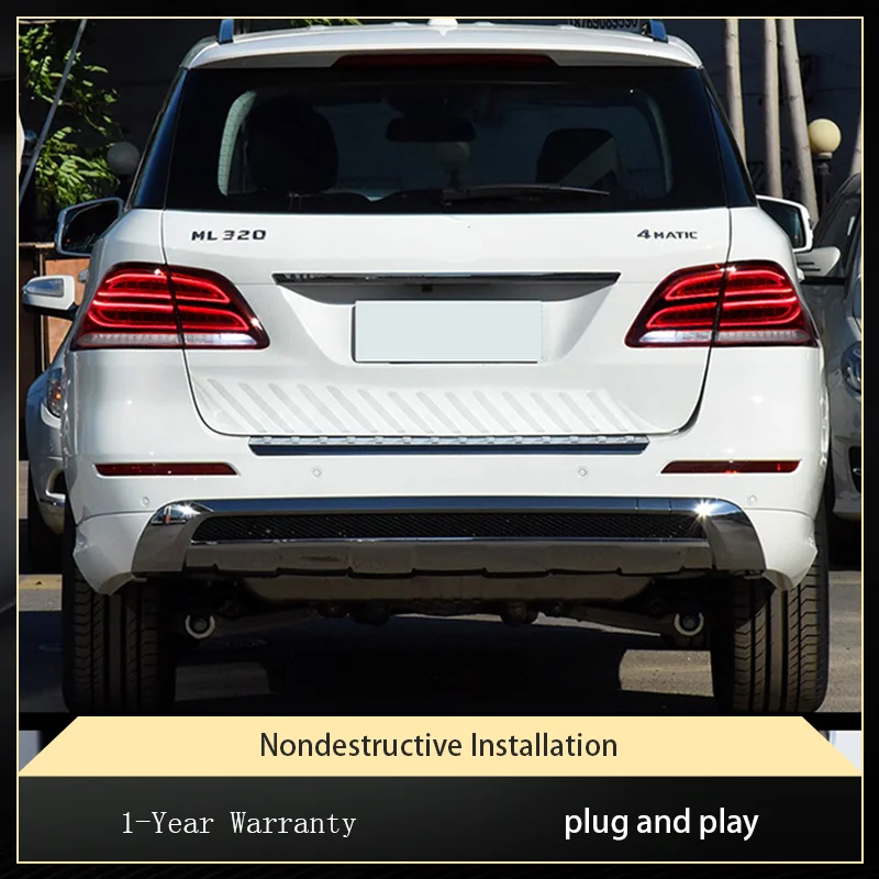 

Задний фонарь для Benz W166 2012 2013 2014 2015 ML300 ML350 ML400 Светодиодный стоп-сигнал указателя поворота Задний фонарь автомобиля Задние аксессуары