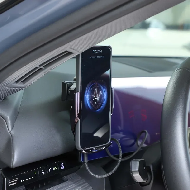 

Car Instrument Panel Left Side Mobile Phone Holder GPS Navigation Bracket Interior Car Accessories For BMW 5 Series G60 2024-25
