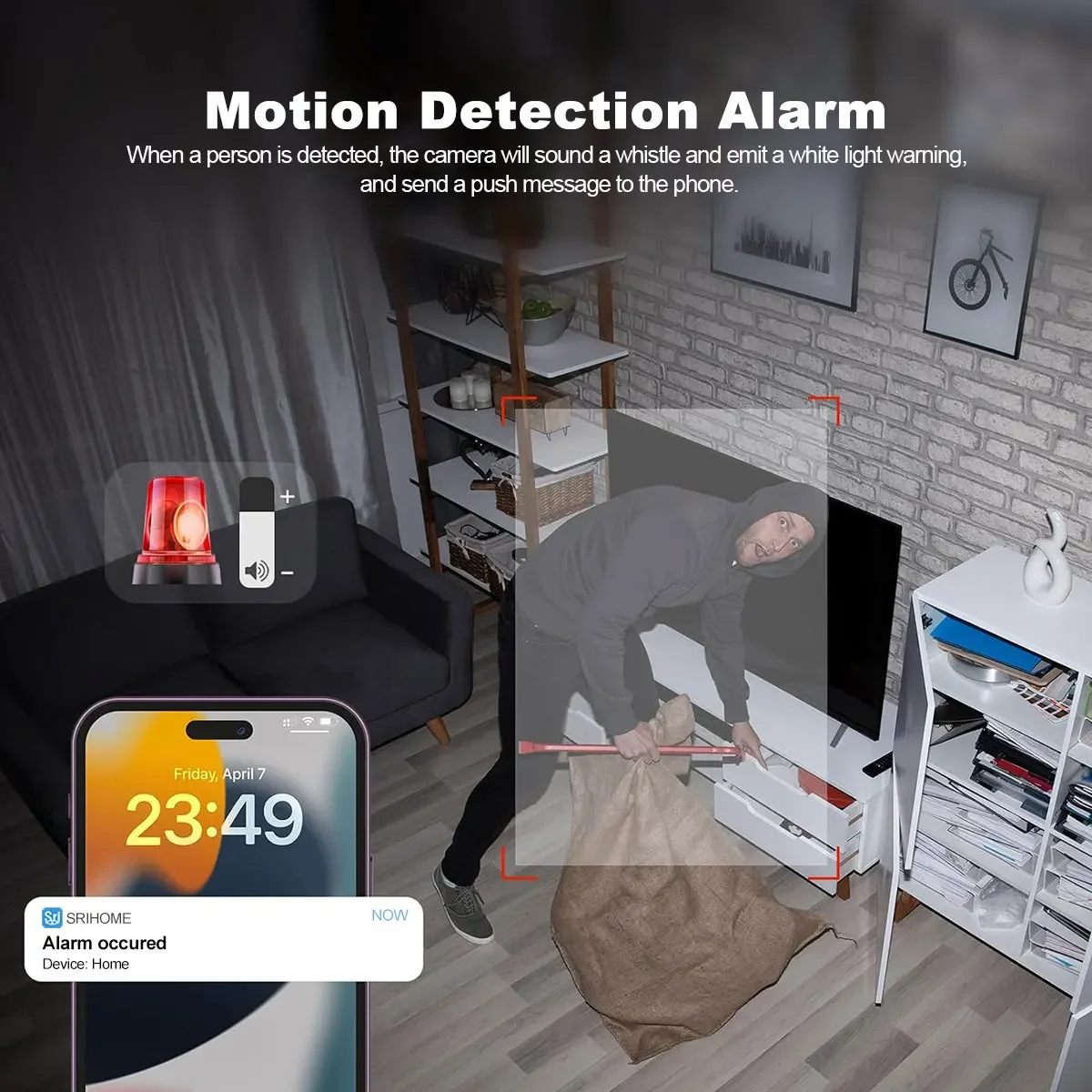 Srihome SH064 8MP UHDIP Cámara 5G Wifi PTZ AI Seguimiento automático humano Audio bidireccional Visión nocturna en color Detección de llanto Monitor de bebé