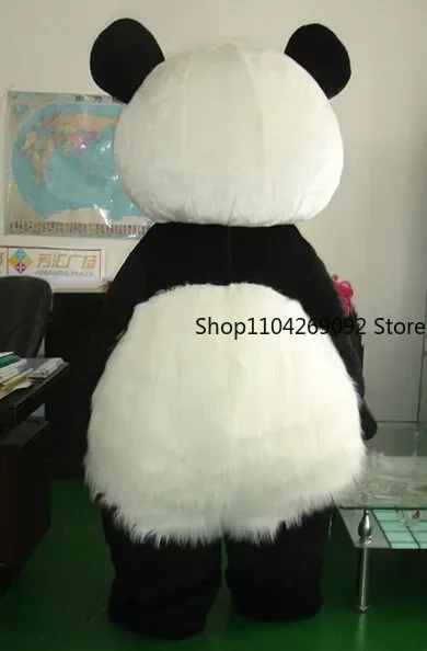 Pluche Panda Mascotte Kostuums Wandelen Cartoon Cosplay Kleding EVA Helm Masker Pop Themafeest Verjaardag Karakterkostuums