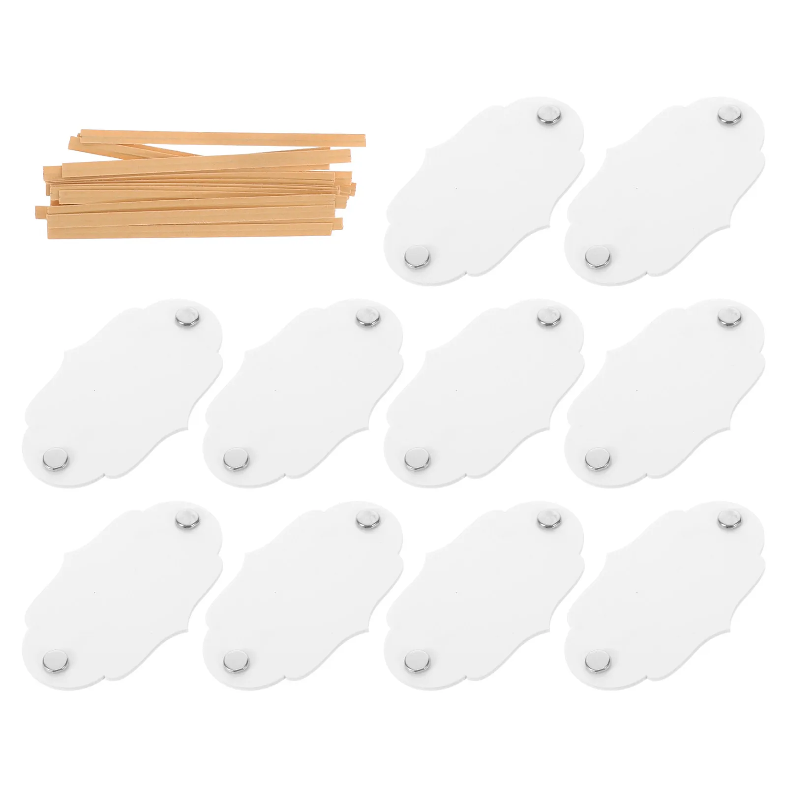 

10 шт. этикеток для корзин из ротанга, пустые акриловые этикетки для записей, для хранения, кухни, офиса, кладовой, органайзеров, ящиков для хранения