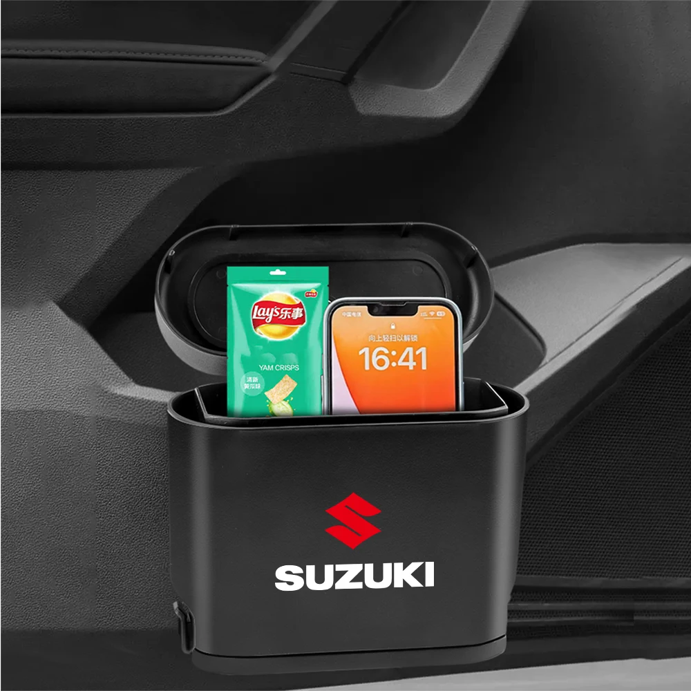 

Автомобильный мусорный бак/контейнер для хранения мусора для Suzuki Vitara, Swift, Alto, Across, SX4, S-Cross, Ignis, Jimny, Celerio, Ciaz, Grand. Автоаксессуар.