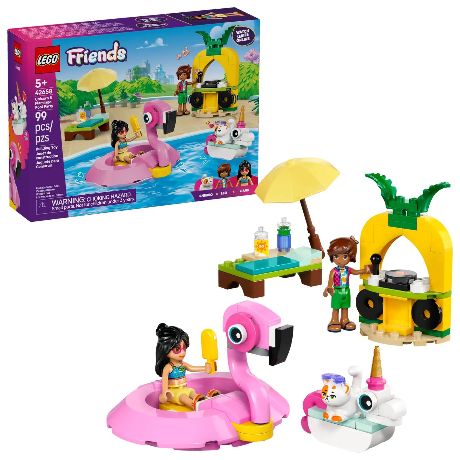 

LEGO® Friends Unicorn & Flamingo Pool Party (42658) for Girls and Boys Aged 5 and Up 99 Pieces