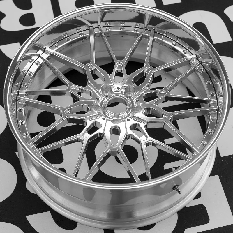 Custom Forged Wheels 18 20 21 22 24 Inch 5x120 5x115 Polished 2 Piece Retro Rims For Chevrolet For Buick For Ford For Cadillac