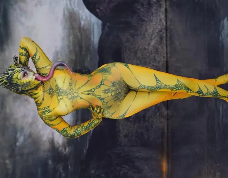 

Вечеринка в ночном клубе, Хэллоуин, карнавальный костюм, женский комбинезон ящерицы, сексуальное женское боди для сценических танцев