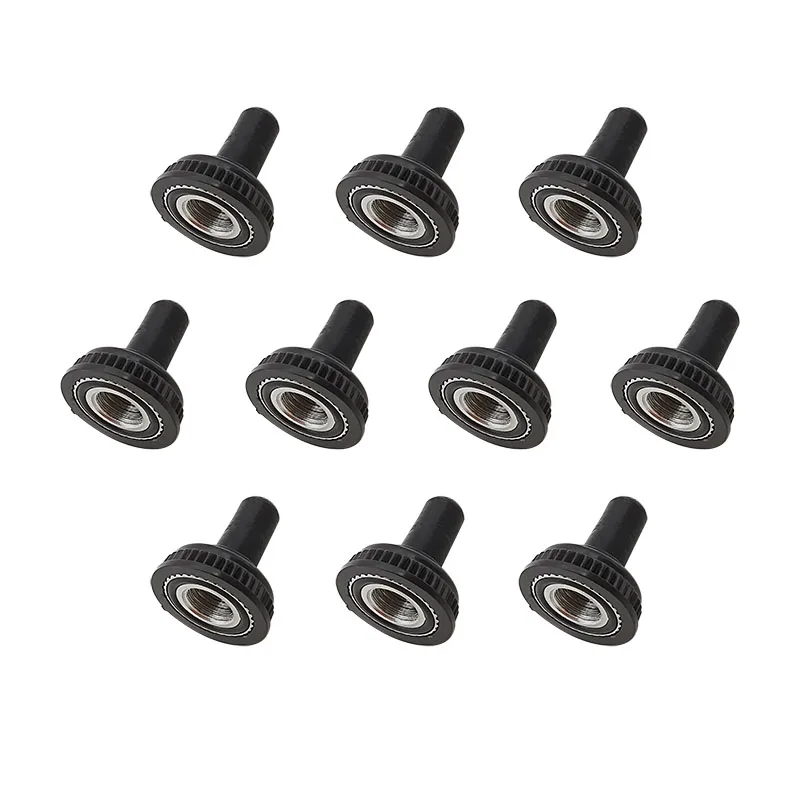 10Pcs/lot 6mm Shaft Hole Mini Rocker Toggle Switch Covers Waterproof Cap Dust Cover WPC-05 Threaded Black