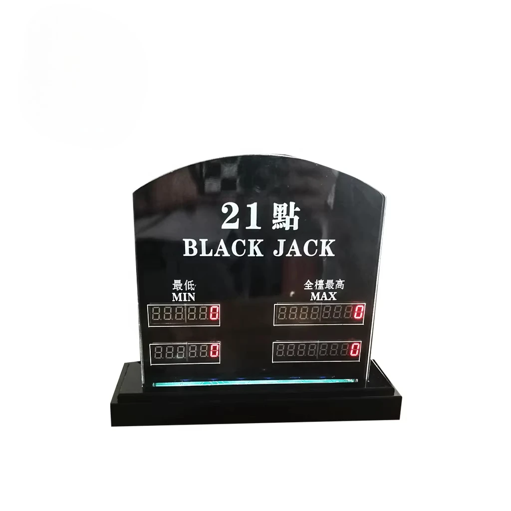 Casino Engraved Blackjack Digital Min Max Limit Sign with Changeable  LED Light