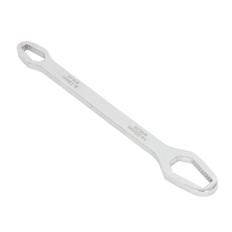 double-end-multifunctional-universal-wrench-labor-saving-steel-repair-tool-8mm-t-270mm-l-250g-white-thicken-mirror-chrome-plated