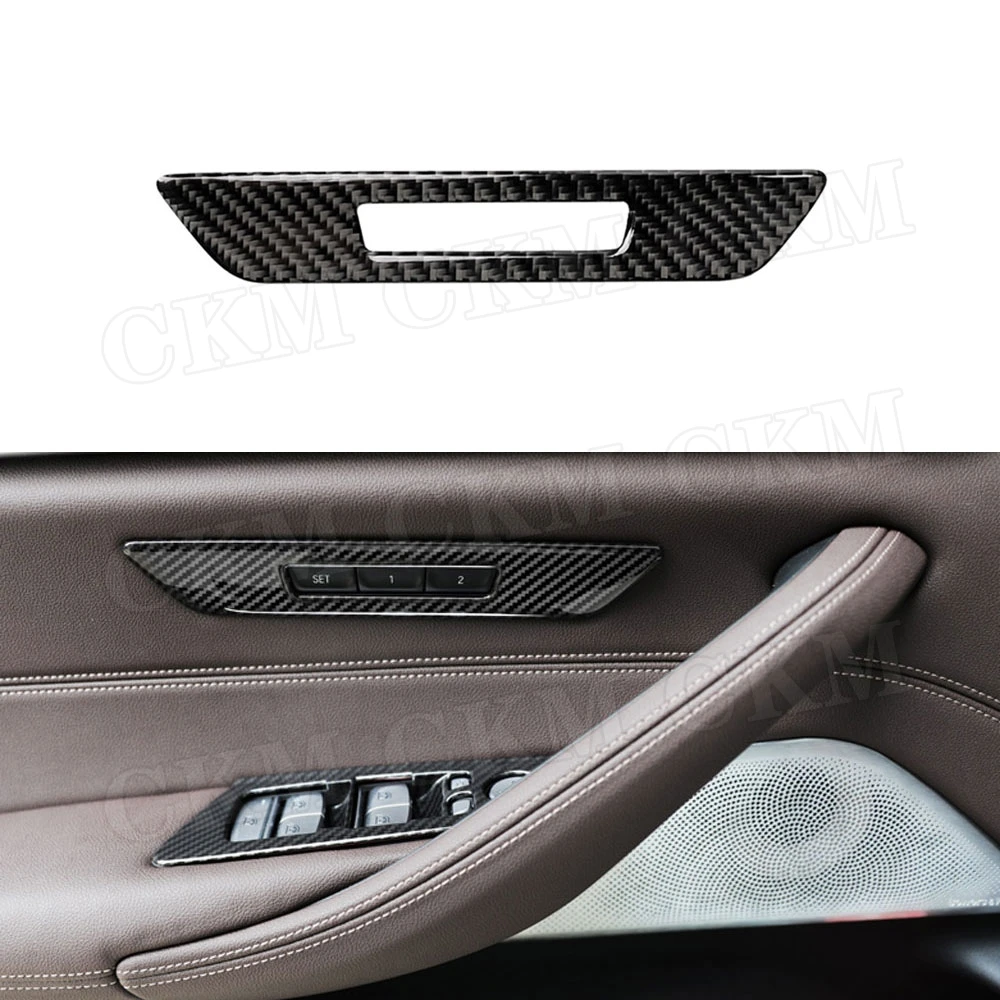 

Carbon Fiber Car Door Seat Memory Switch Button Trim Frame Cover Stickers For BMW 5 Series G30