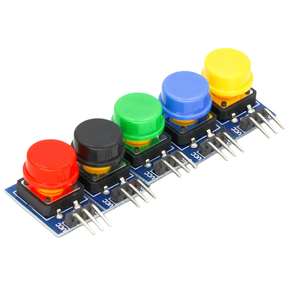 Big Key Module Button Module 12X12MM Light Touch Switch Module with Hat High Level Output for Arduino or Raspberry Pin 3