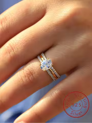 925 Sterling Silver Gorgeous Classic Shining Zircon Ring For Women Wedding Prom Party Luxury Fashion High Quality Fine Jewelry