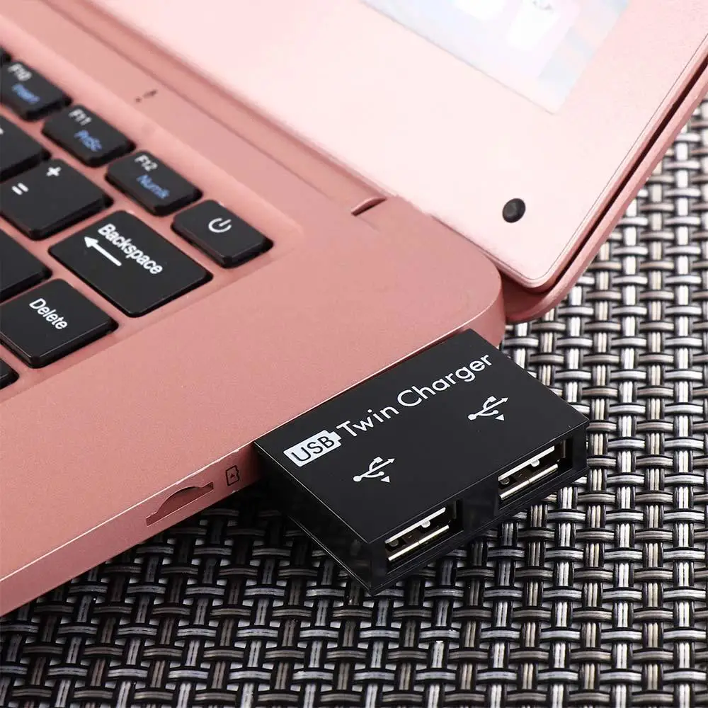 USB Adapter Dock Adapter Converter USB2.0 Charging Splitter USB 2.0 Charging Hub 1 Male To 2 Port Female USB Charging Extender