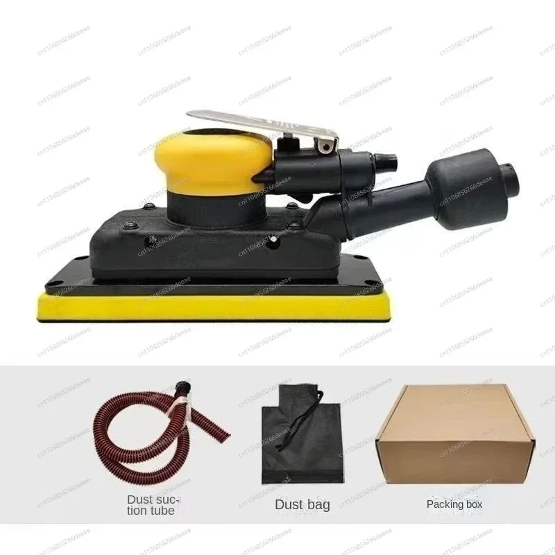 Pneumatic Automotive Dry Grinder – 70×198mm Rectangular Sander with Dust Removal for Putty & Paint Prep