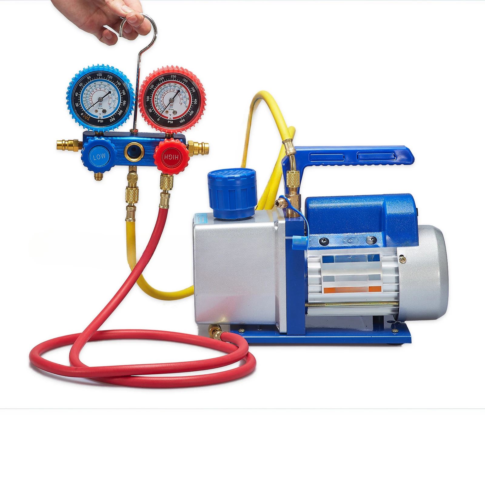 Vacuum pump refrigerant gauge group Air conditioning pressure gauge group Anti-collision plus liquid gauge group Aluminum valve