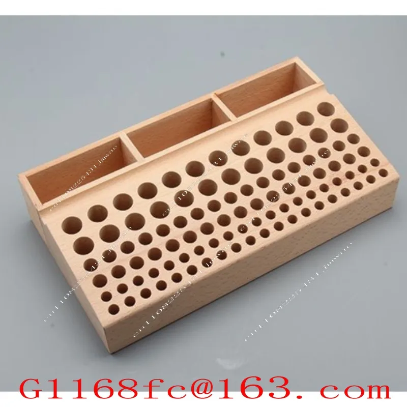 Leather Tools 46/98 Hole Slotted Beech Tool Rack Leather Carving Punch Ling Chop Storage Storage Tools