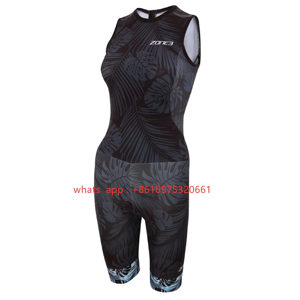 Zone3 New Women Cycling Jumpsuit Summer Sleeveless Bike MTB Breathable Skinsuit Running Swimsuit Custom Roupas Femininas