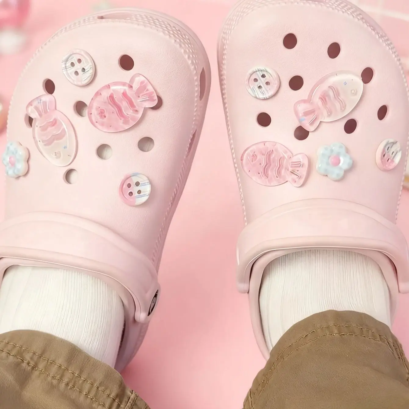 لطيف الأسماك الصغيرة زهرة زر إبزيم الحذاء Kawaii إكسسوارات الأحذية DIY انفصال أبازيم الأحذية التصميم الإبداعي أحذية متعددة الاستخدامات #4