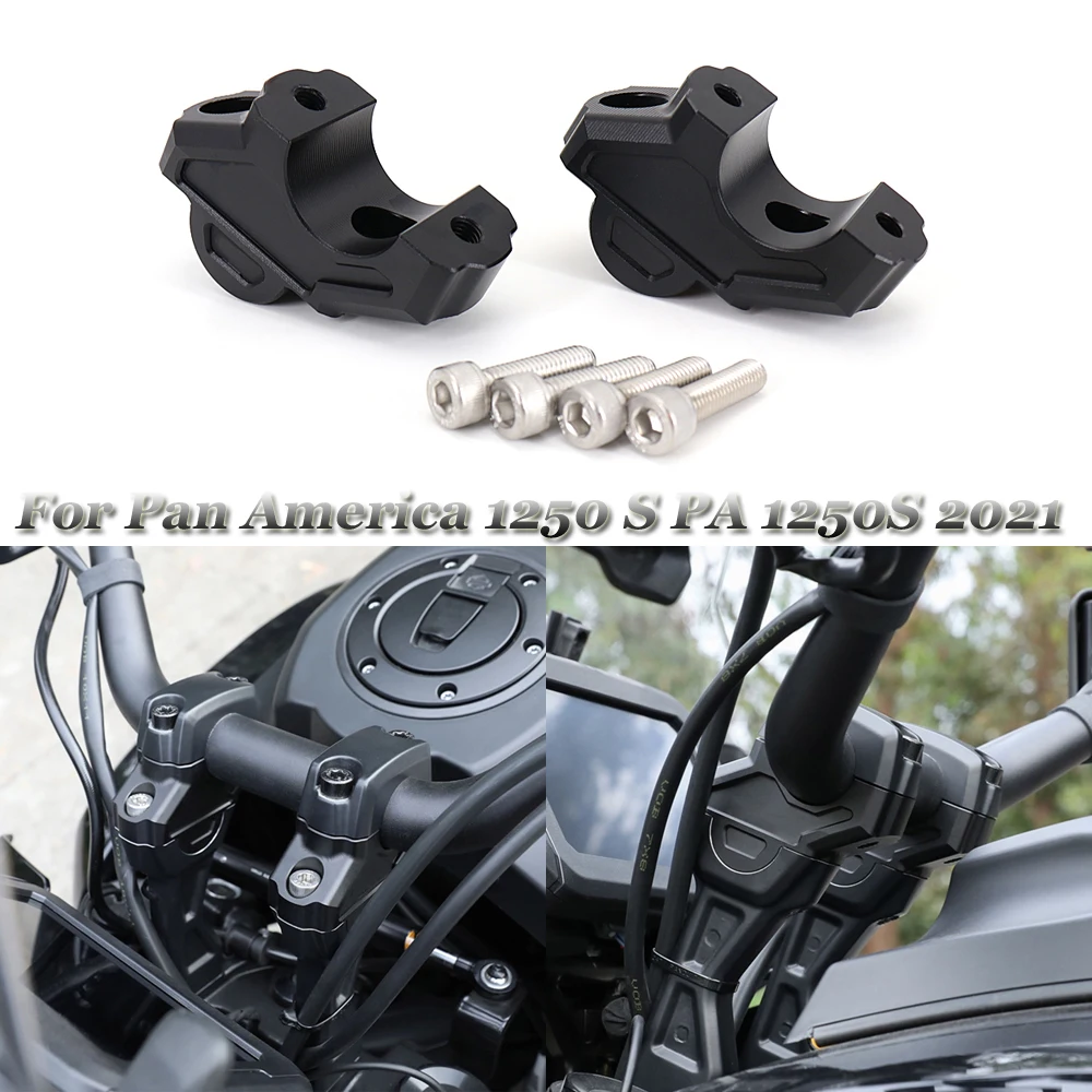 For Pan America 1250 S PA1250 PA 1250S 2021 New Motorcycle CNC Aluminum Handle Bar Riser Clamp Extend Handlebar Adapter Mount