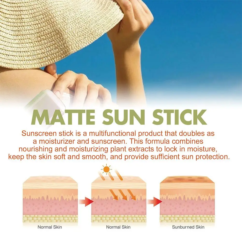 Sunscreen Stick SPF50+ Protective Prevent Sunburn Moisturizing Non Greasy Protector UV Cream Whitening Korean Product