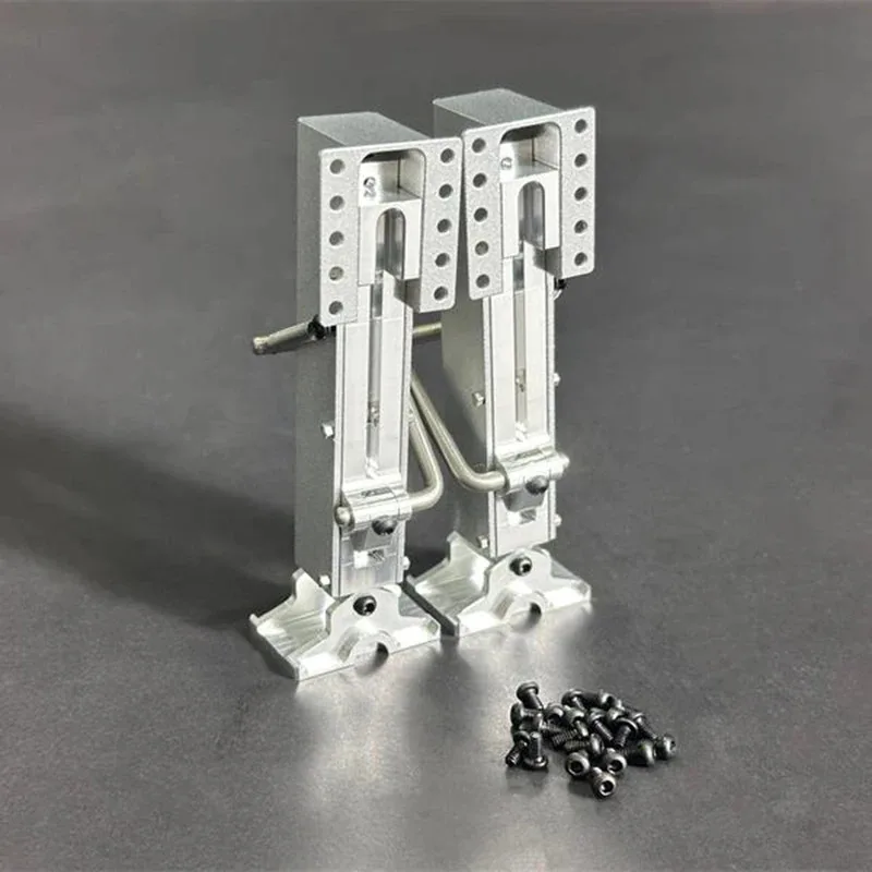 1 paire de Support de jambe en métal, train d'atterrissage pour camion Tamiya RC 1/14, remorque Semi-remorque, cadre de châssis, bricolage, accessoires de voiture jouet