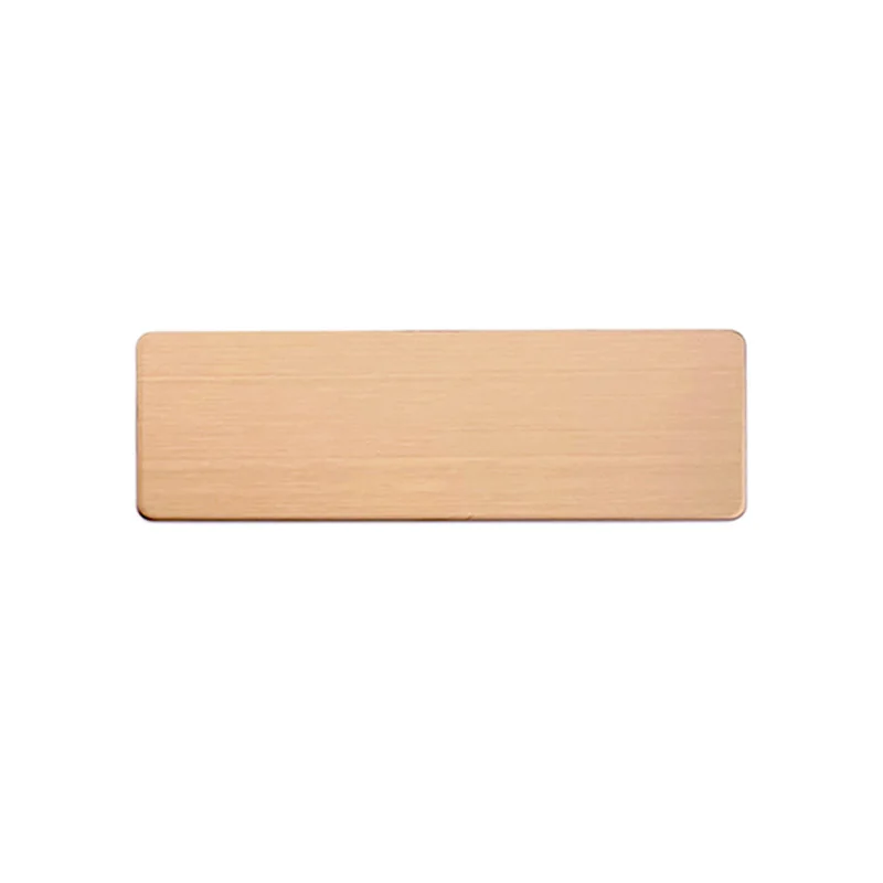 10 Stück Lasergravur Metall Namensschild Gold Silber Farbe Spiegel gebürstet Edelstahl Abzeichen Blank Material 70x25 60x20 70x20mm