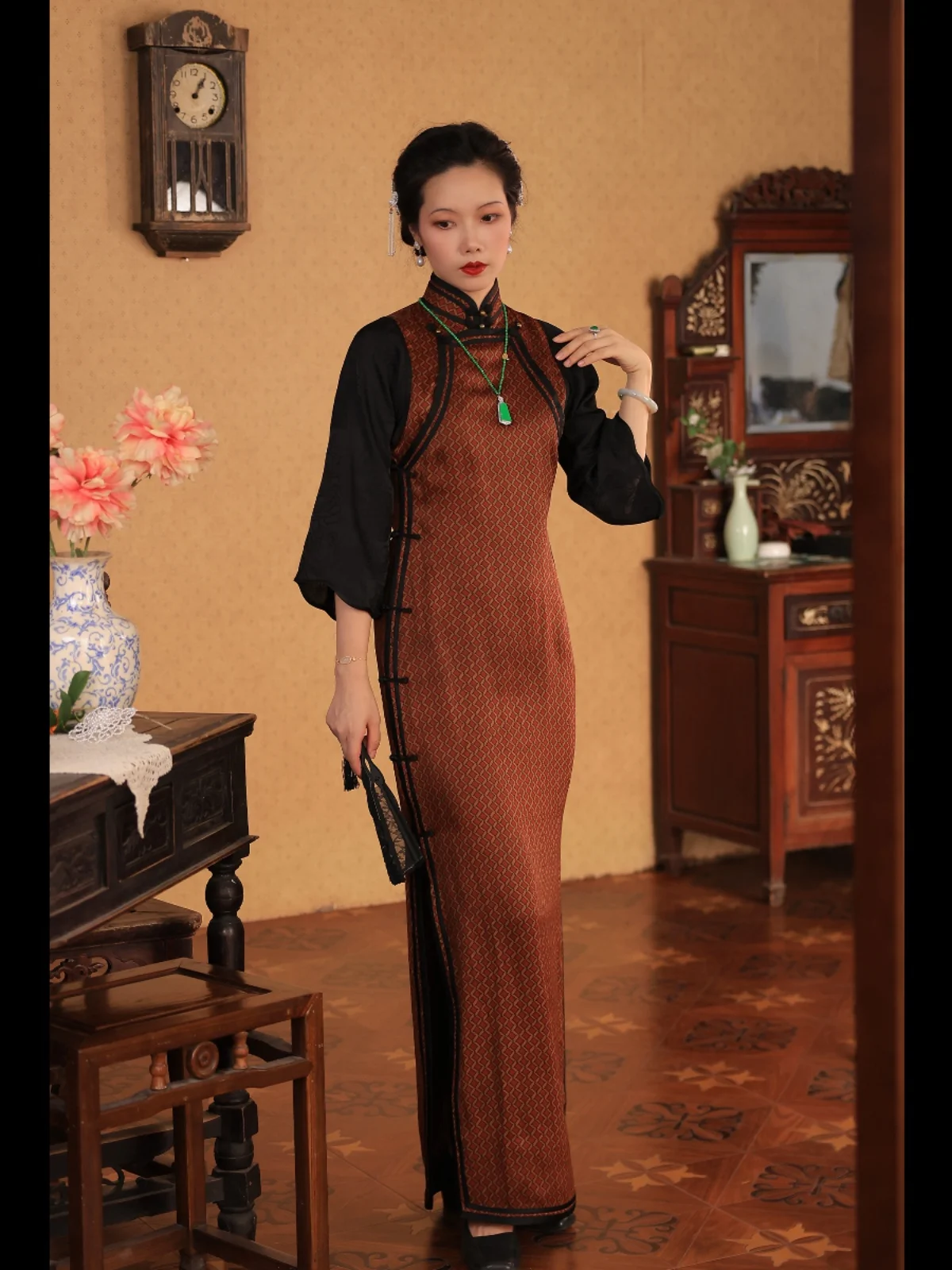 

Элегантное винтажное шелковое платье Ulara с двойными бретелями из коллекции Autumn Collection, из натурального шелка Xiangyun, традиционное китайское вечернее платье