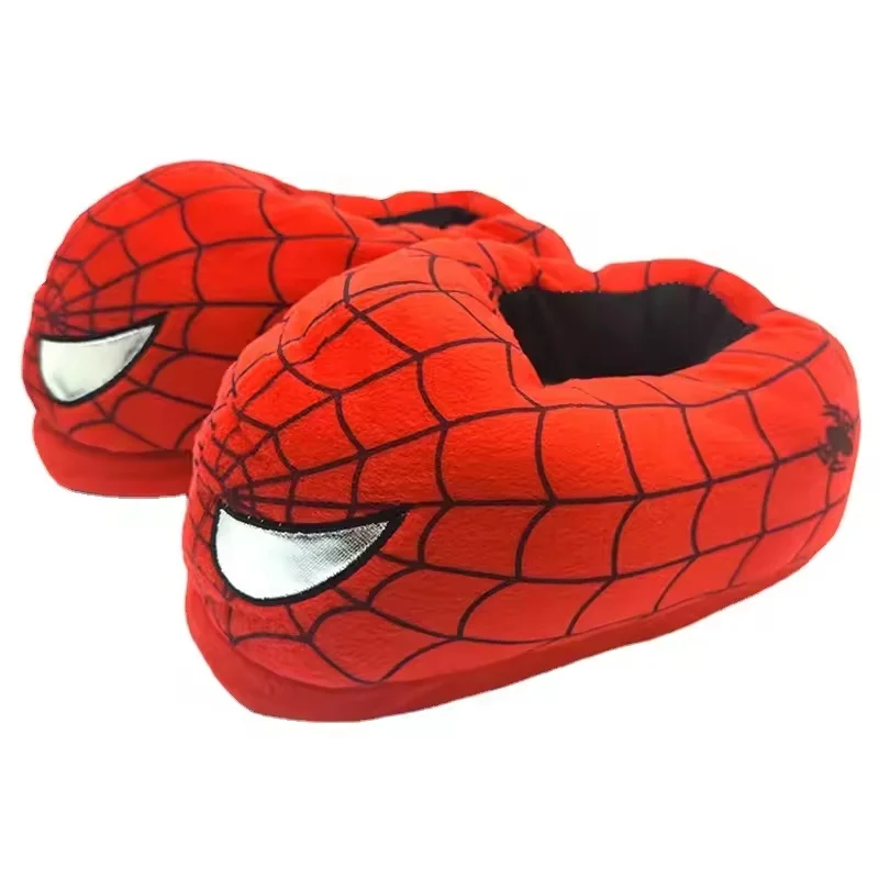 Spider Man Cotton Slippers Cartoon Couple Bag And Warm Shoes Men'S And Women'S All Inclusive Plush Shoes For Home Use Keep Warm