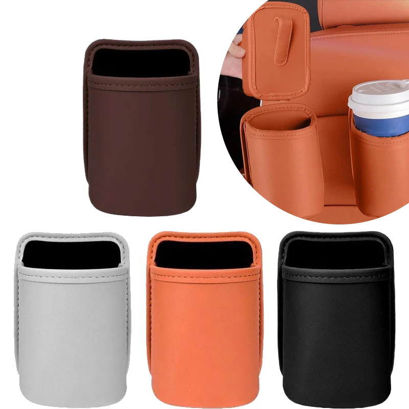 

Автомобильный дверной держатель для чашки, кожаная автомобильная стойка для напитков, ящик для хранения, автоматический держатель для чашки на заднем сиденье, органайзер для аксессуаров для салона автомобиля
