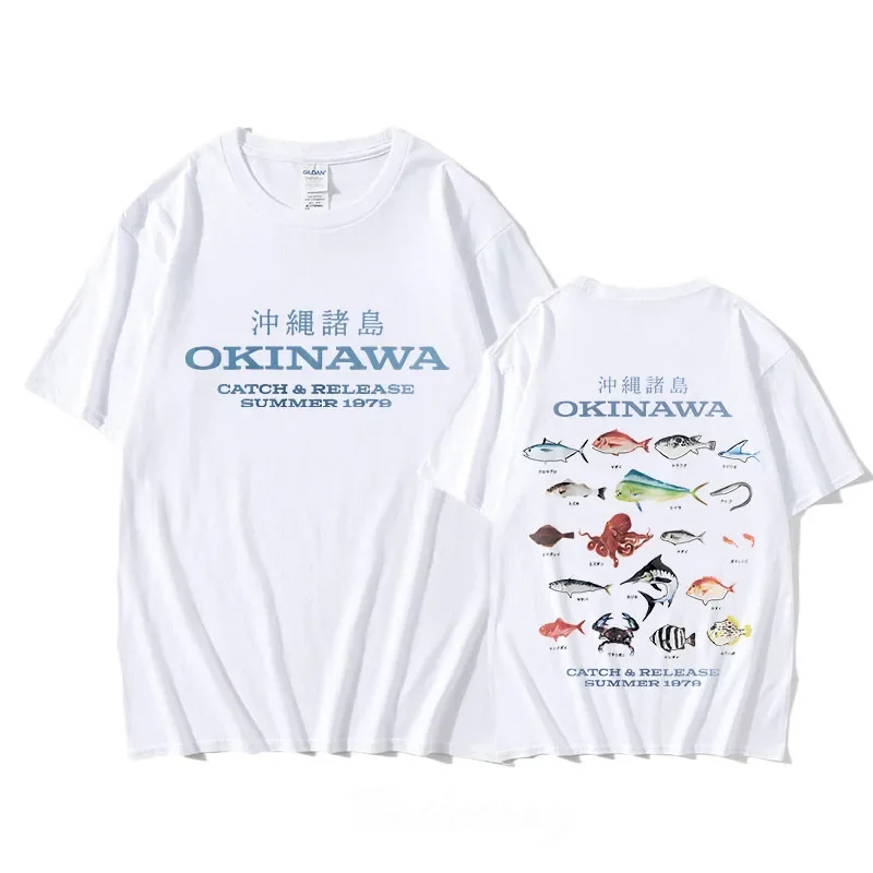 

Футболка Okinawa на весну/лето, повседневная футболка с коротким рукавом, высококачественная готическая футболка Sudaderas, винтажные топы с круглым вырезом