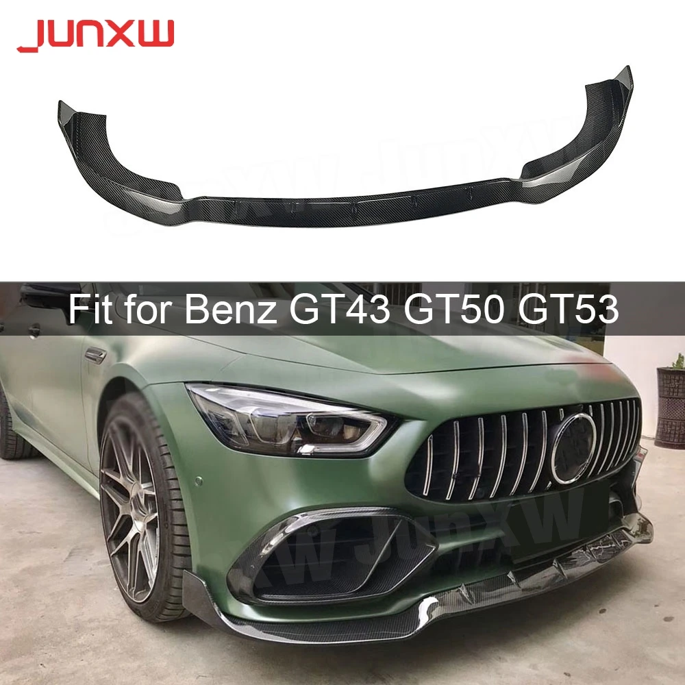 

Dry Carbon Fiber Front Lip Spoiler For Benz AMG GT43 GT50 GT53 2019 2020 FRP Head Bumper Chin Shovel Protector Cars Accessories