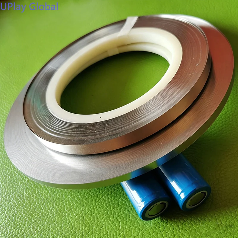 1kg 0.15/0.2/0.3 mm Thick 8/10/20/30mm Wide Nickel-plated Steel Strips for Spot-welding 18650/21700/26650/32650 Lithium Battery