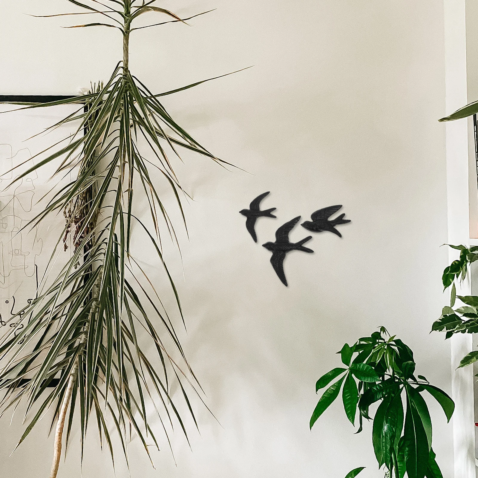 

3Pcs 3D Bird Wall Decoration Cast Iron Metal Art Hanging Decor for Living Room Garden Wedding Home Office Hallway Wall Mount
