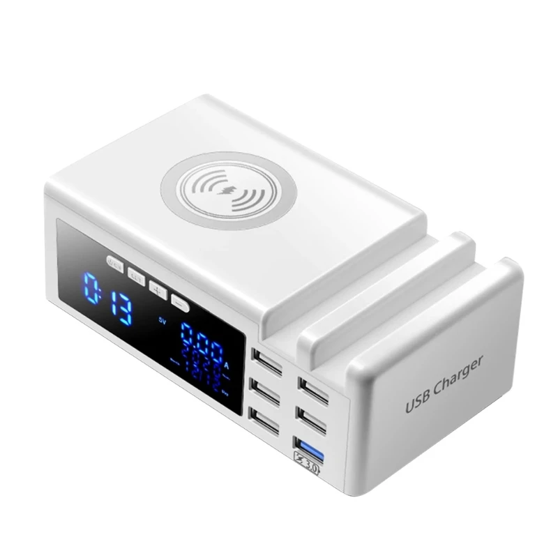 Dropship 6-port for QC  for Smart USB Wireless  Portable Fast Charging Station for Multiple Devices Desktop Travel