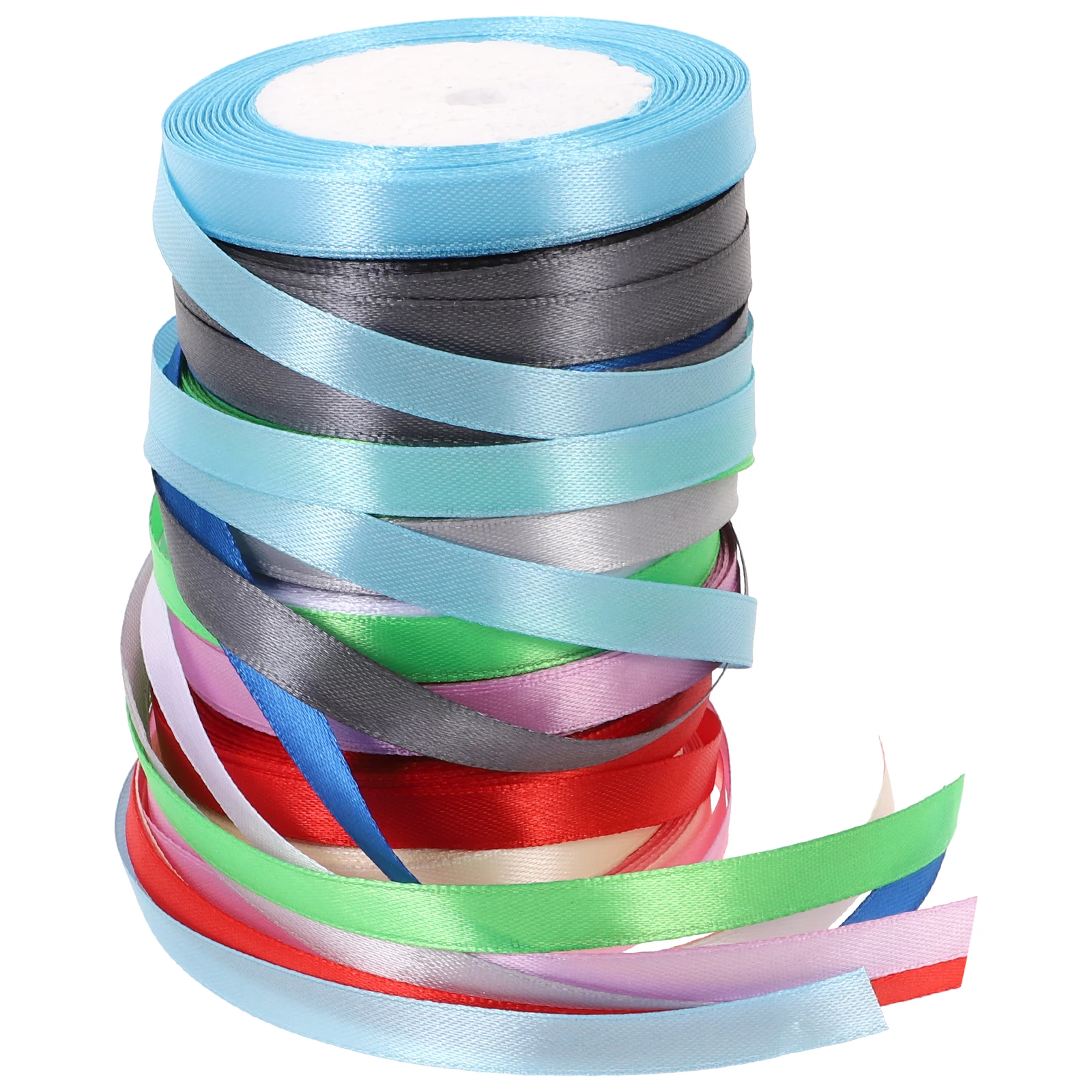 

10 Rolls Polyester Ribbon for Gift Wrapping Wedding Decor Flower Bouquet Packaging DIY Crafts Long Durable Multicolor