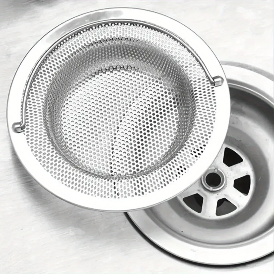Premium Stainless Steel Kitchen Sink Strainers Anti-Clogging Mesh Drain Stoppers with Deep Baskets,Dishwasher Safe