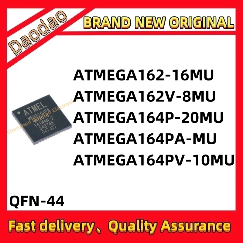 Quality Brand New ATMEGA162-16MU ATMEGA162V-8MU ATMEGA164P-20MU ATMEGA164PA-MU ATMEGA164PV-10MU IC MCU Chip QFN-44