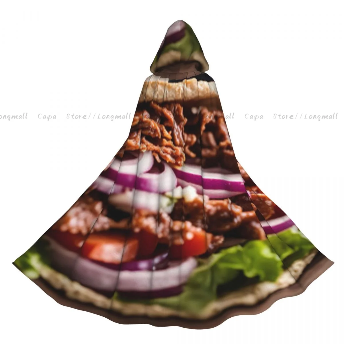 

Witch Cloak Delicious Veggie With Fresh Tomatoes And Lettuce Halloween Cosplay Costume Unisex Adult Cloak Retro Ages Cape