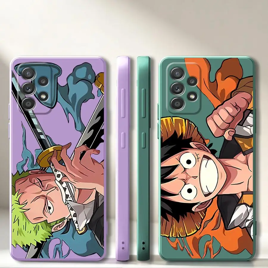 Case for Samsung Galaxy A53 A03 A71 A73 A30s A04 A20s A05 A50 A56 A06 A02s Phone Cover One Pieces Monkey D Luffys