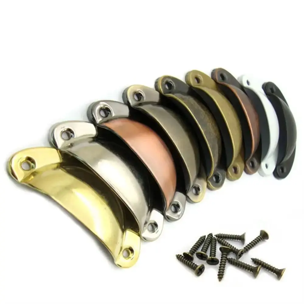 

30pcs Creative Retro Cabinet Door Knobs Furniture Hardware Push-pull Wardrobe Drawer Pulls Luxury Shell Handle Kitchen