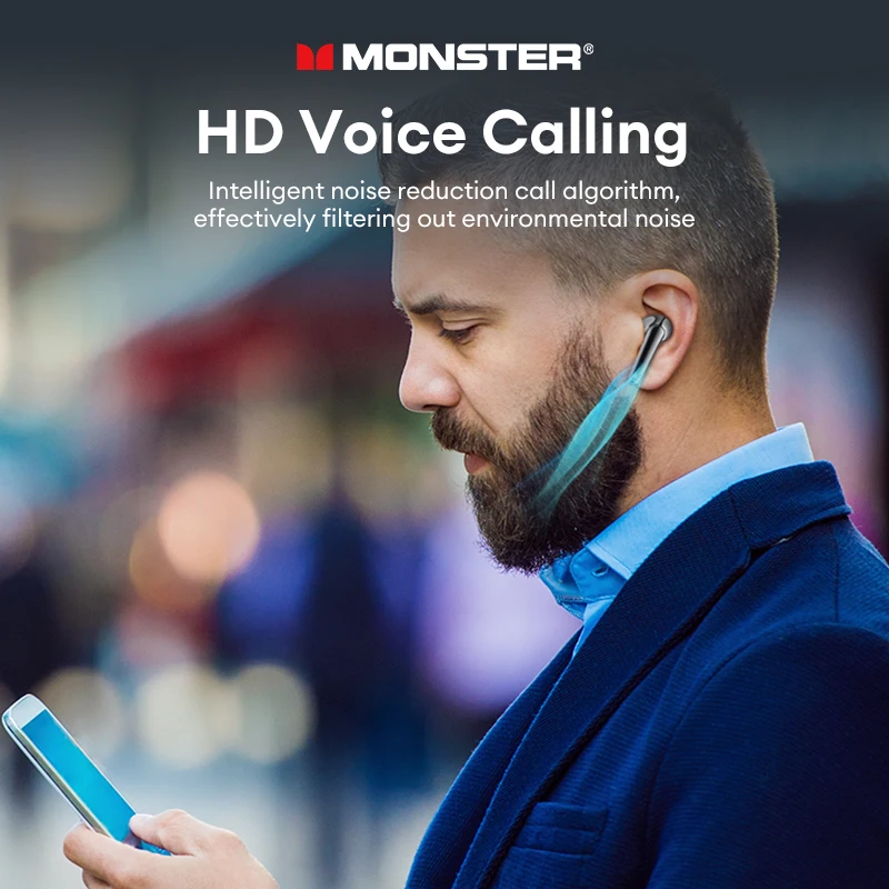 Monster-Bluetooth v5.4 HD通話を備えた超低遅延ワイヤレスヘッドセット,長い耐久性のあるヘッドセット,高品質,新品,mh22163