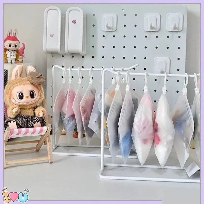 Doll Clothes Storage Bags With Pull Ring, Frosted Dust‑Proof Pouch Fits For ZSIGA, Blythe & Cotton Doll Outfit Accessories