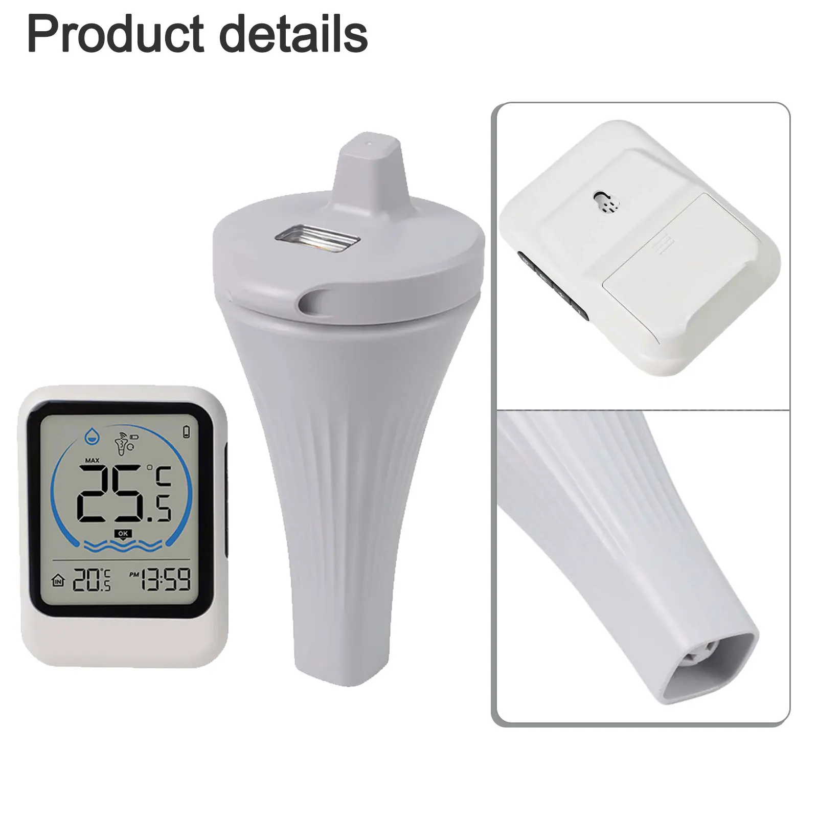 

Цифровой беспроводной термометр для бассейнов с датчиком температуры воды (как на фото)