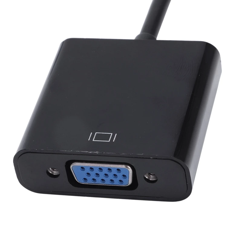 10X  To VGA  Male To VGA RGB Female Video Converter Adapter Male To Female Cable 1080P For PC Converter(Black)