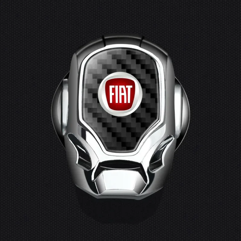 Car ONE-CLICK Start Button Protective Cover Emblem Stickers For Fiat 500L 500X Aegea Tipo Sedici Centoventi Fiorino Qubo Toro