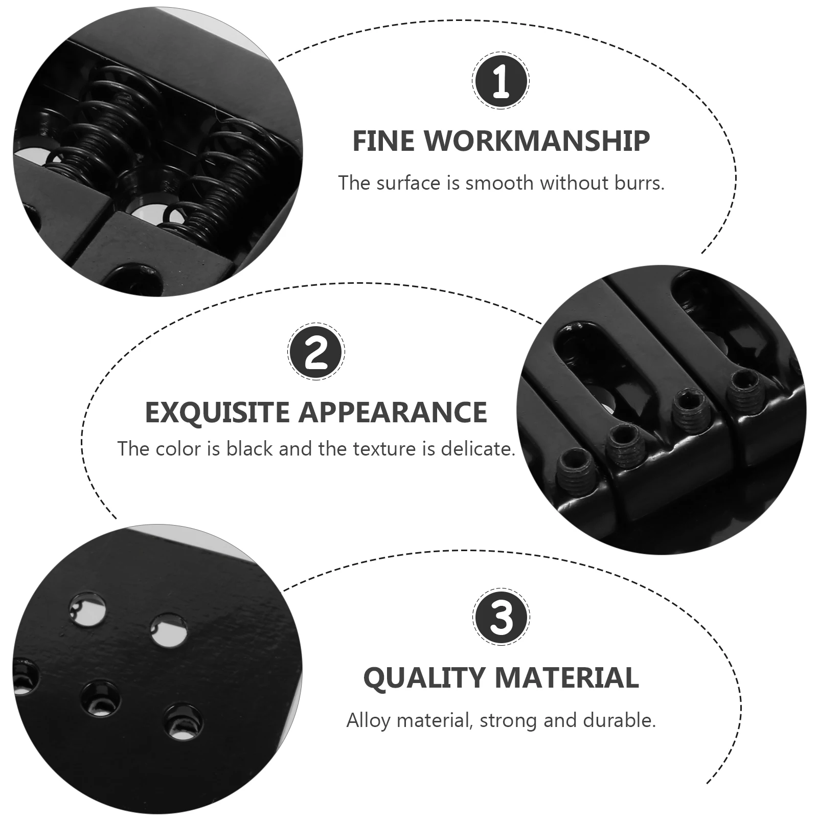 

Ponticello Accessories Instrument Bridge Hard Tail Accessory Guitar Saddle Bass Black