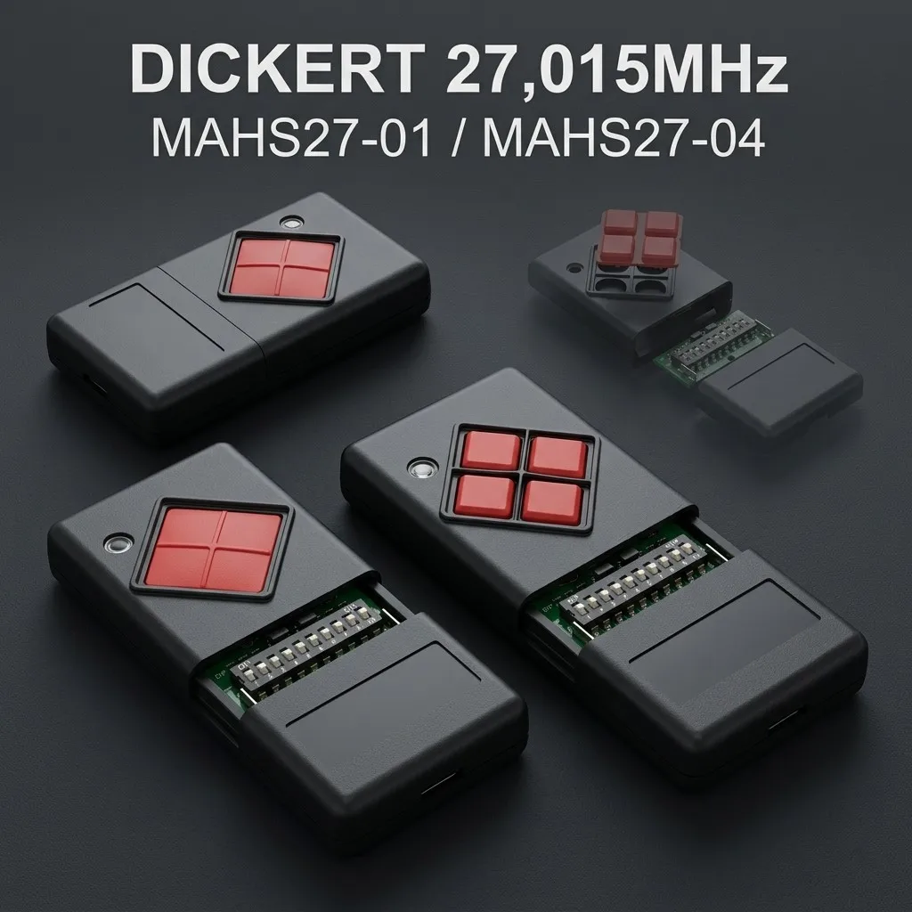 27.015 MHz AM Transmitter Only for Dickert MAHS27-01 MAHS27-04 Industrial Gate Fob Analog Code Remote for Old System Replacement